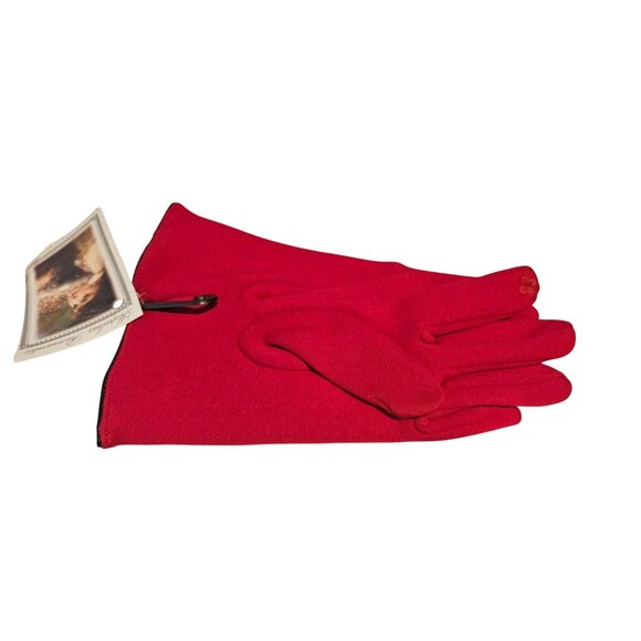 Victorian Trading Co Hopeless Romantic Red Black Gloves Accented Size S/M NWT - Picture 5 of 5
